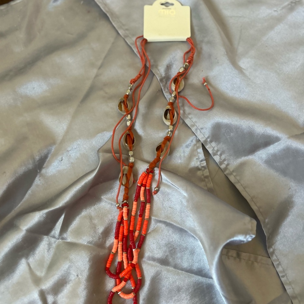 MIA Vibrant Orange and Red Necklace